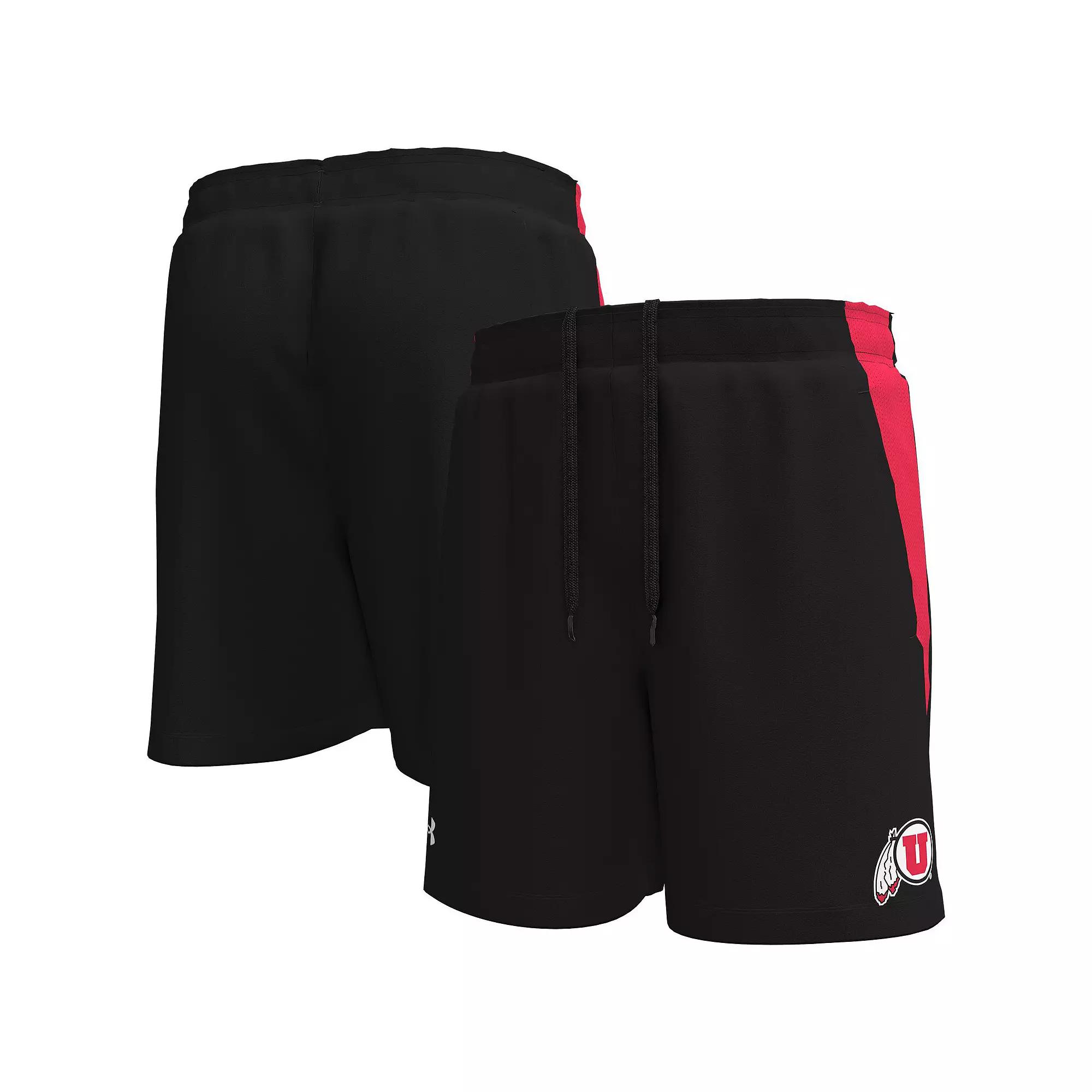 Men's Under Armour Black Wisconsin Badgers Tech Vent Performance Short,  Product Image