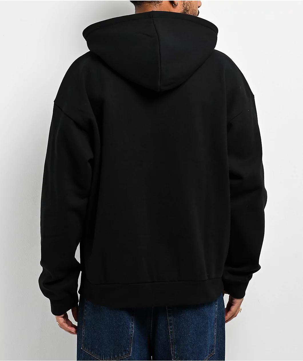 Obey Felt Extra Heavy Black Hoodie Product Image