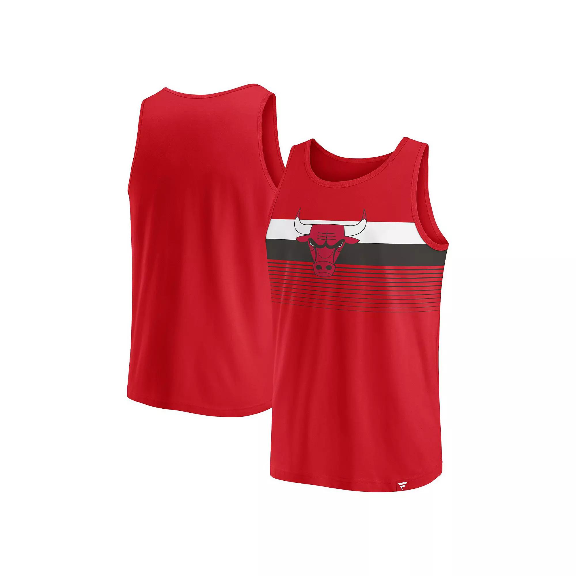 Men's Fanatics Branded Red Chicago Bulls Wild Game Tank Top,  Product Image