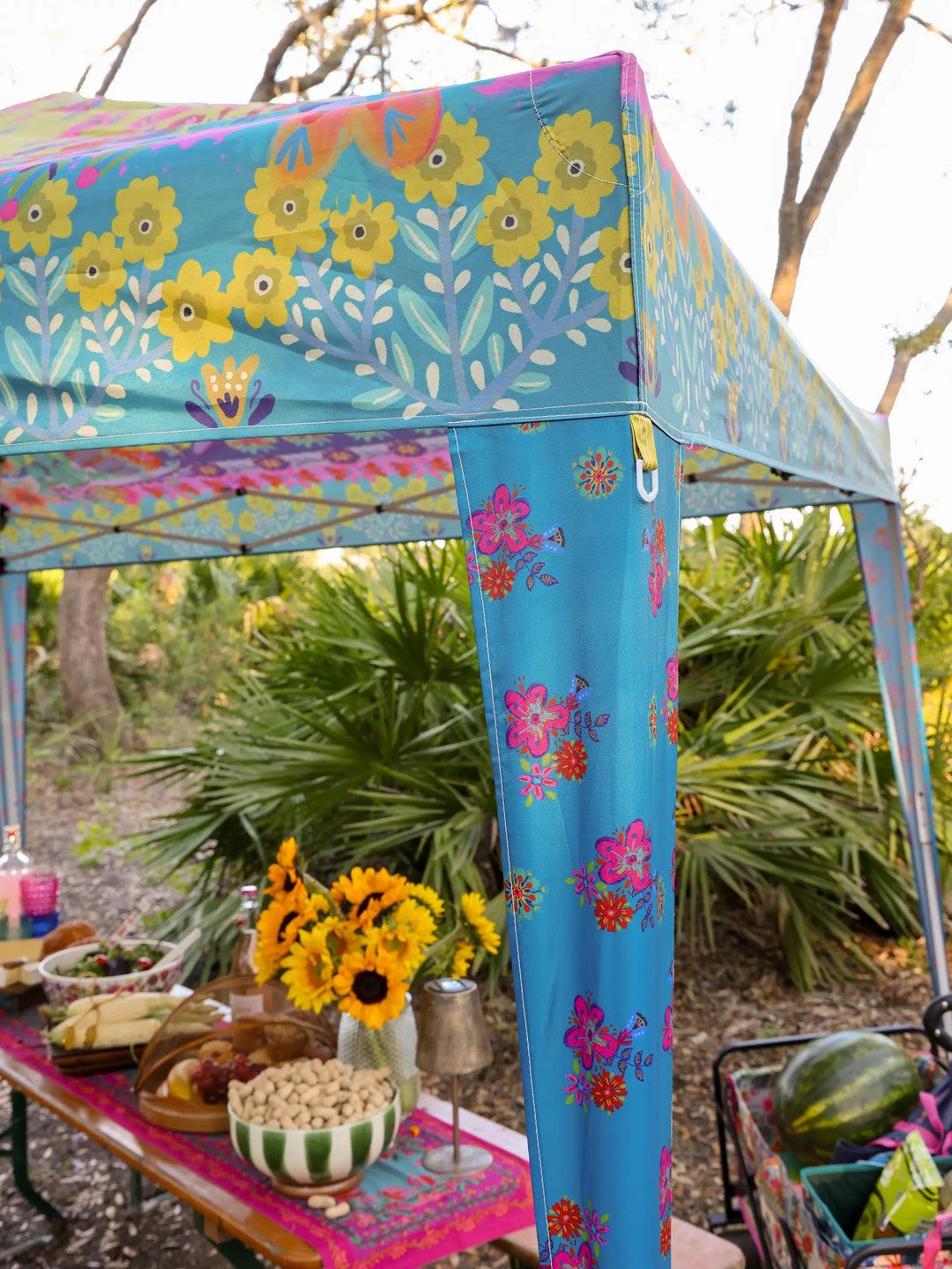 Live Happy Instant Canopy Tent - Mandala Folk Patchwork Product Image