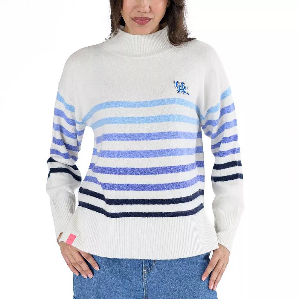 Women's Lusso White Kentucky Wildcats Simone Striple Mock Neck Over Product Image