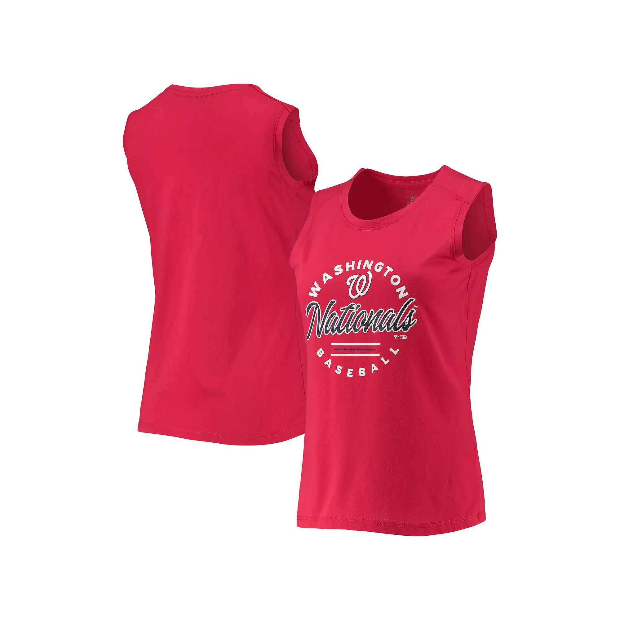 Women's Levelwear Red Washington Nationals Macy Tank Top, Size: Medium Product Image