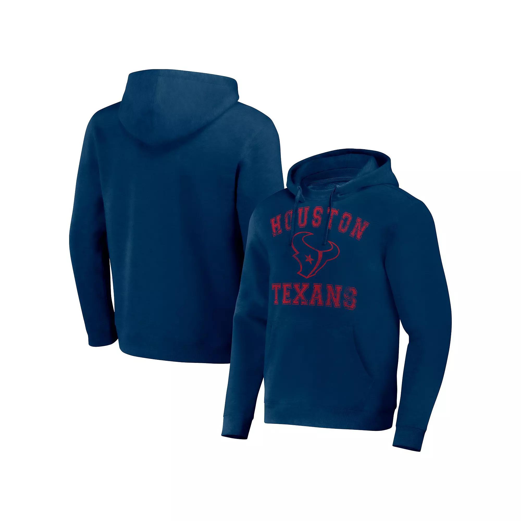 Men's NFL x Darius Rucker Collection by Fanatics Navy Houston Texans Coaches Pullover Hoodie,  Product Image