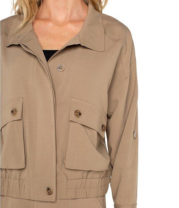 Liverpool Los Angeles Textured Stretch Cinched Hem Utility Jacket Product Image