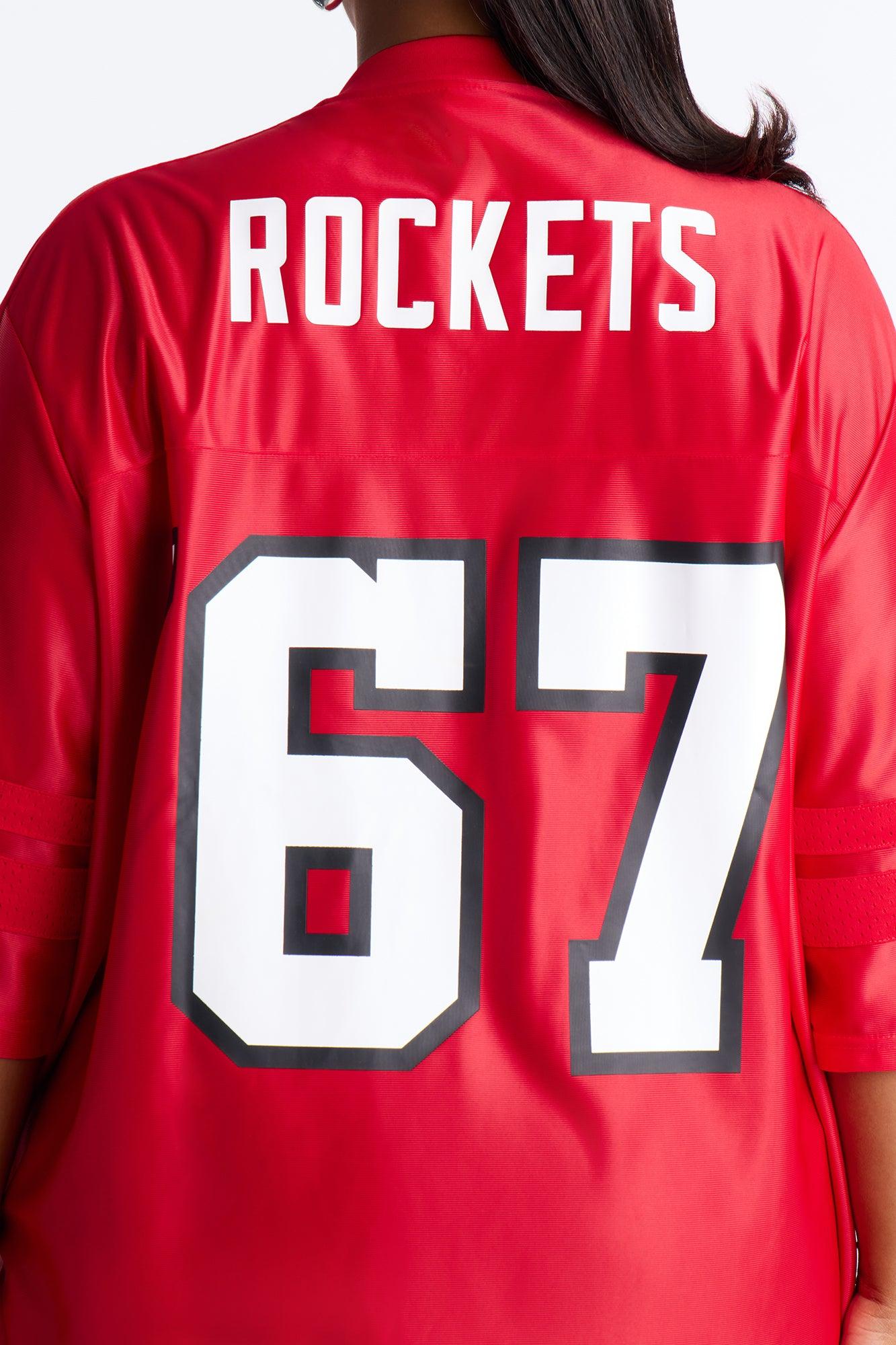 NBA Rockets Oversized Mesh Tee - Red Female Product Image