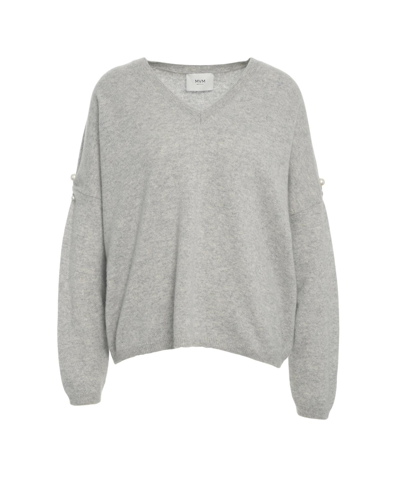 Cashmere sweater with pearl detail Product Image
