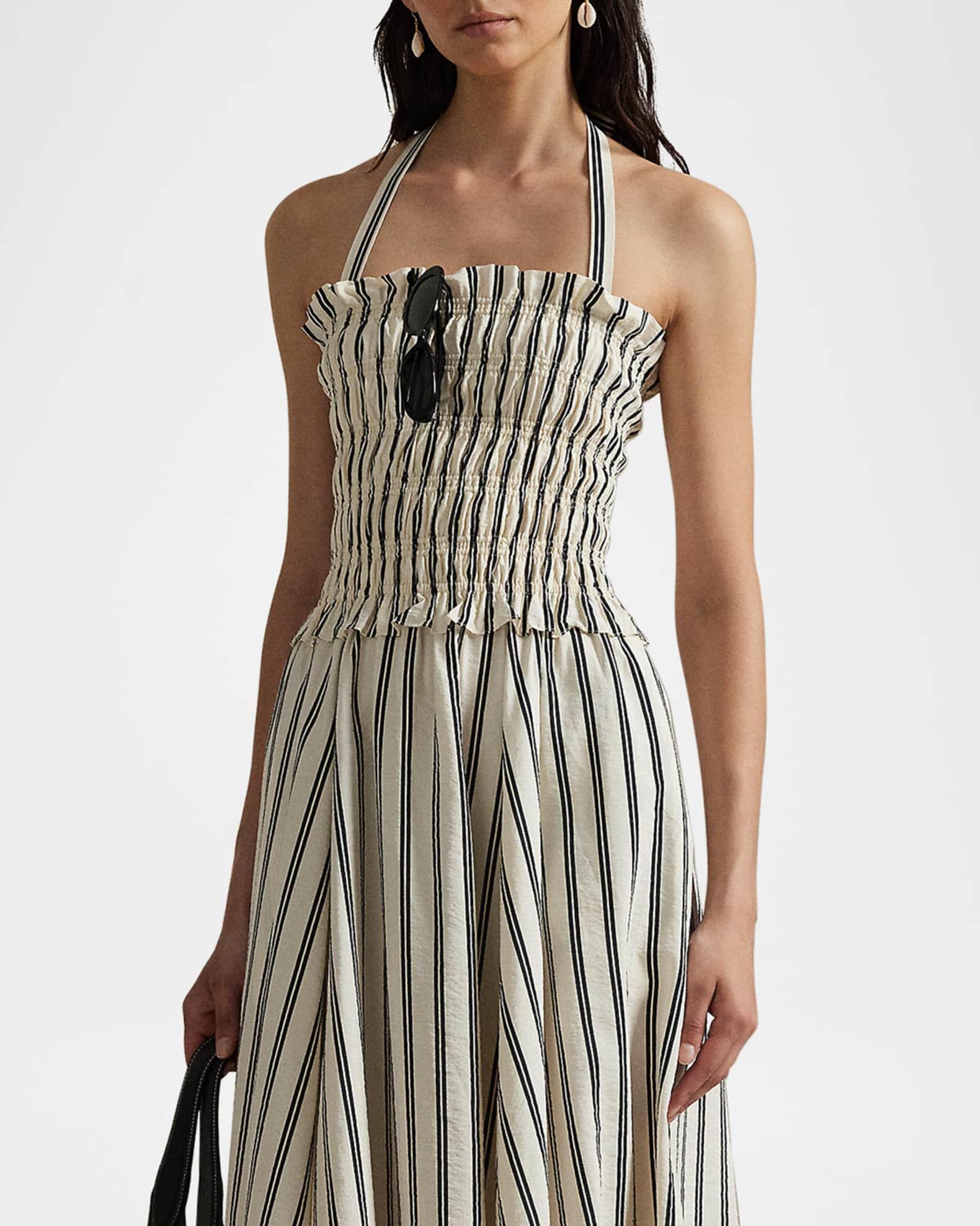 Striped Silk-Blend Dress Product Image