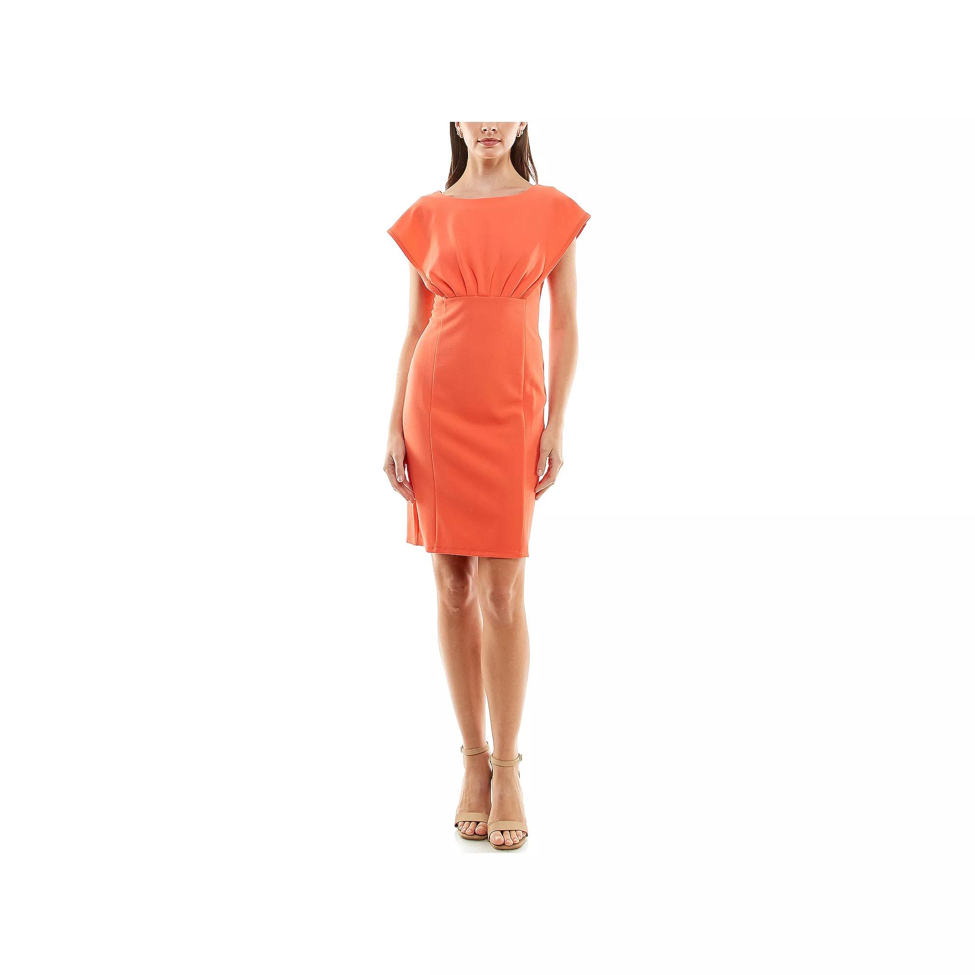Women's Nina Leonard Scoop Neck Sheath Dress,  Product Image