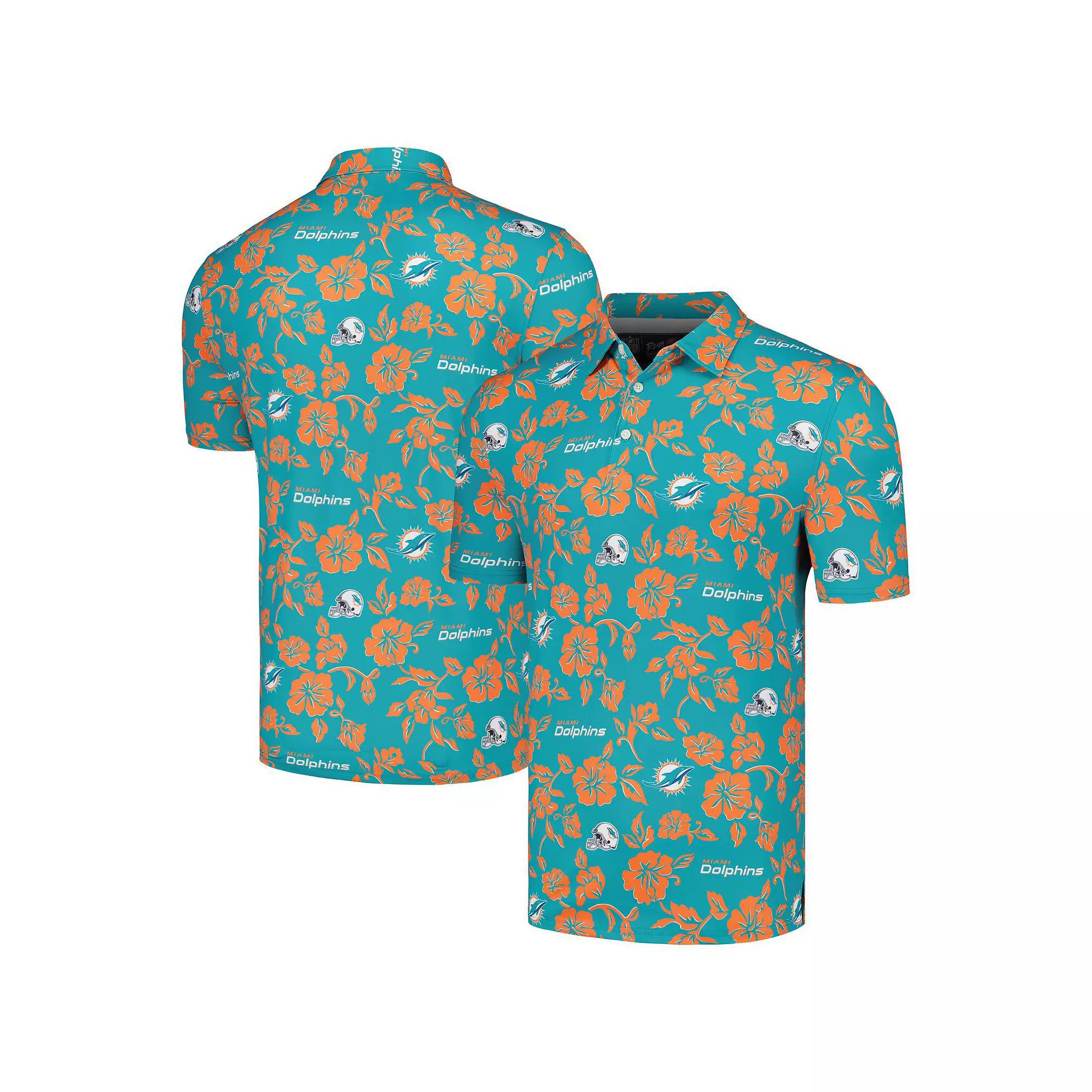 Men's Reyn Spooner Aqua Miami Dolphins Pua Performance Polo,  Product Image