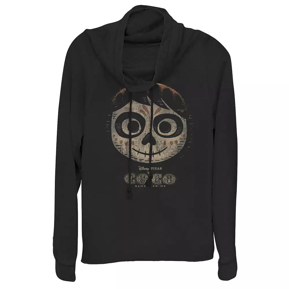 Disney / Pixar's Coco Miguel Sugar Skull Juniors' Cowlneck Graphic Lightweight Long Sleeve, Girl's,  Product Image
