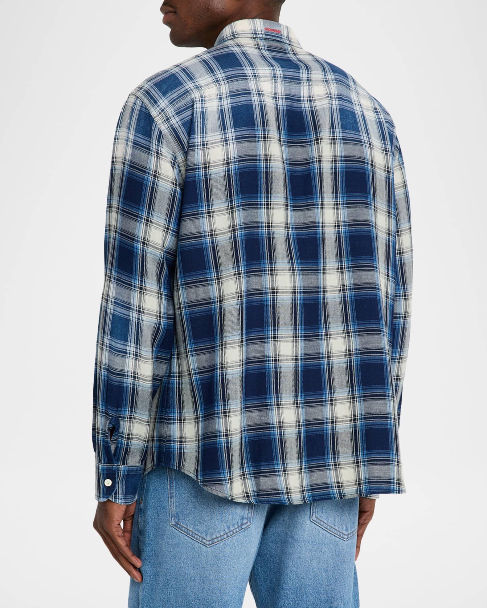 Men's Sparking Vintage Check Button-Down Shirt Product Image