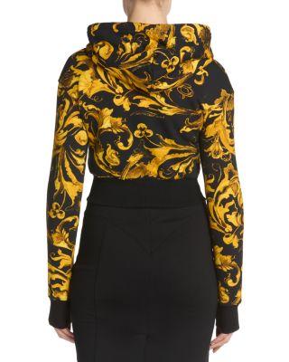 Acanthus Print Cropped Hoodie Product Image