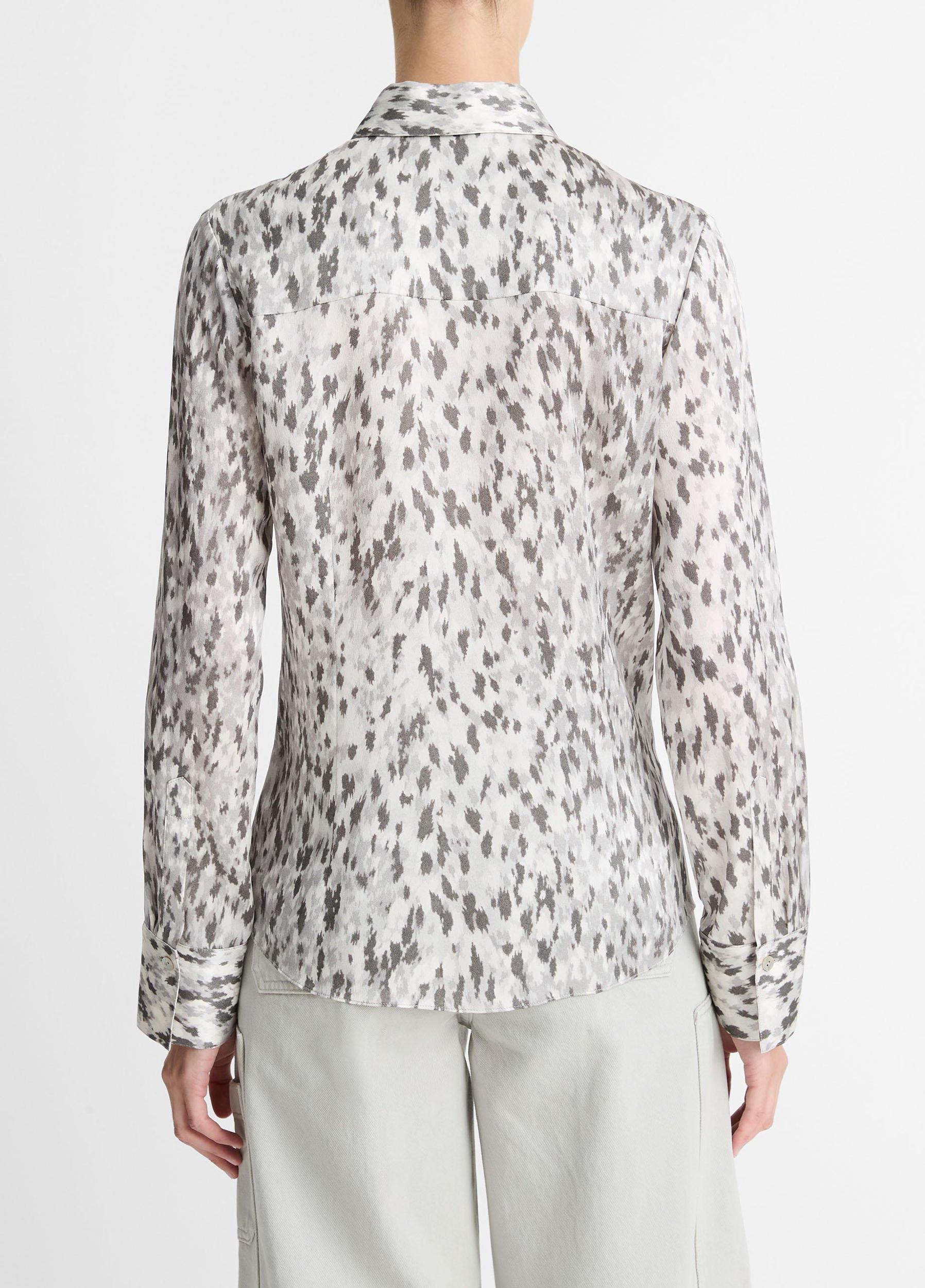 Abstract Onyx Silk Slim-Fit Shirt Product Image