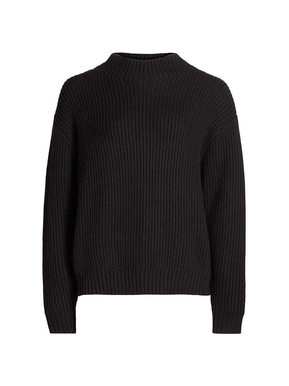 Womens Macie Wool Rib-Knit Zip-Cuff Sweater Product Image