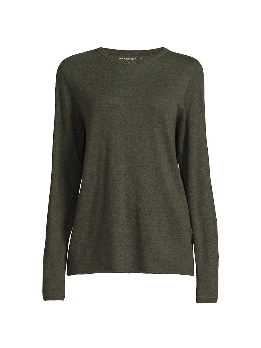 Womens Cashmere Crewneck Sweater Product Image