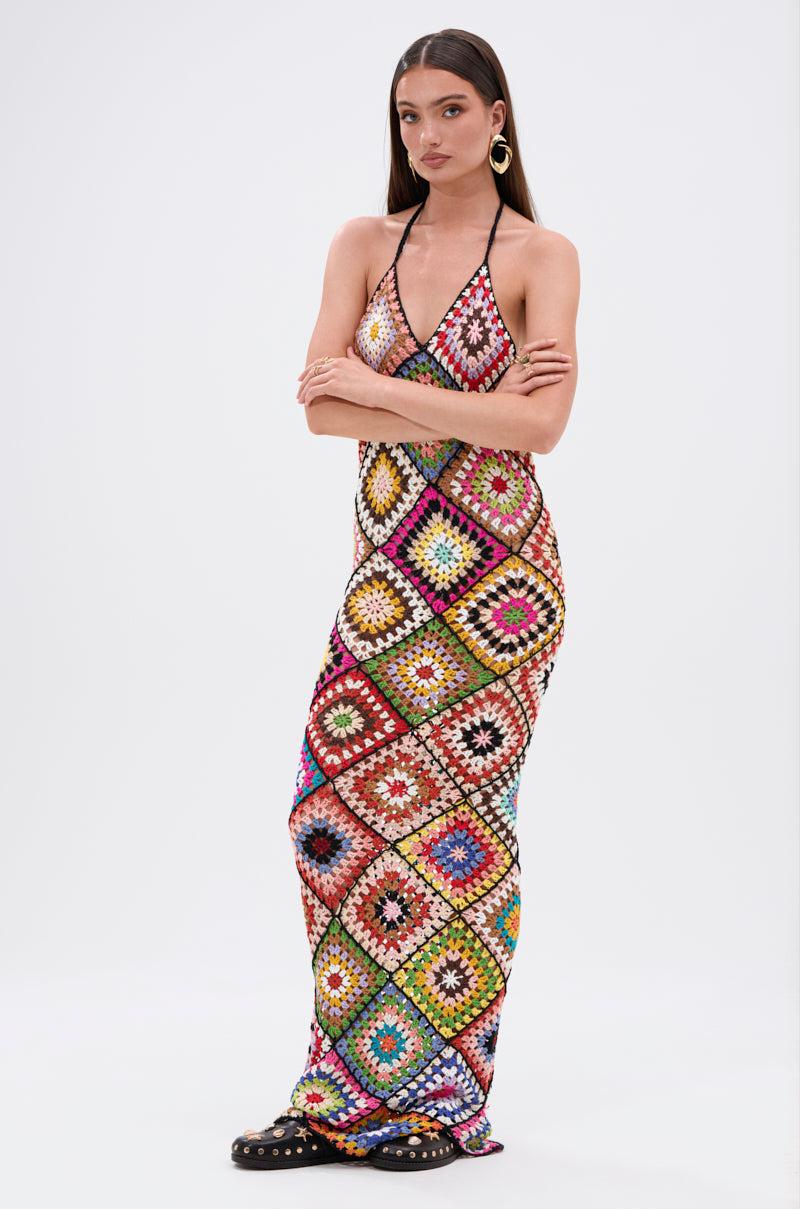 DONT LET ME GO CROCHET MAXI DRESS Product Image