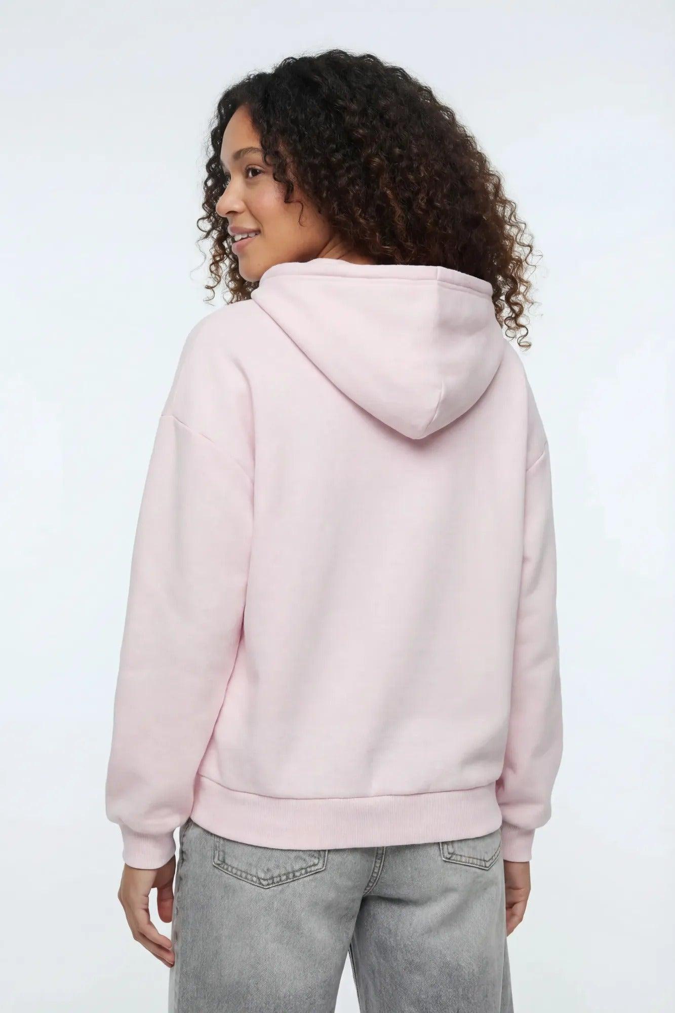 Boxy Zip-Up Fleece Hoodie Female Product Image