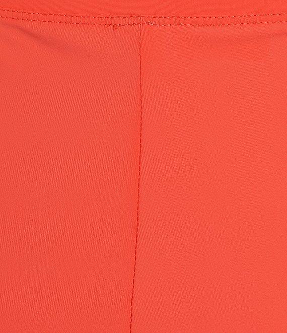 IC Collection Stretch Woven Slim Leg Slit Hem Ankle Pants Product Image