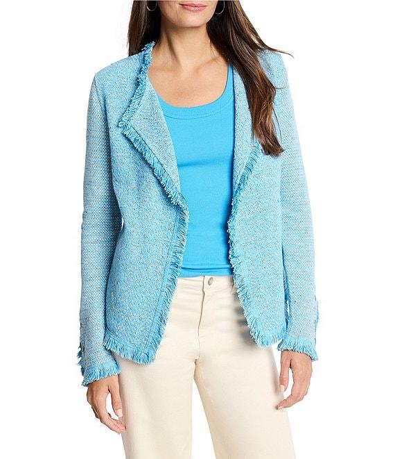 NIC + ZOE Fringe Mix Open Lapel Long Sleeve Jacket Product Image