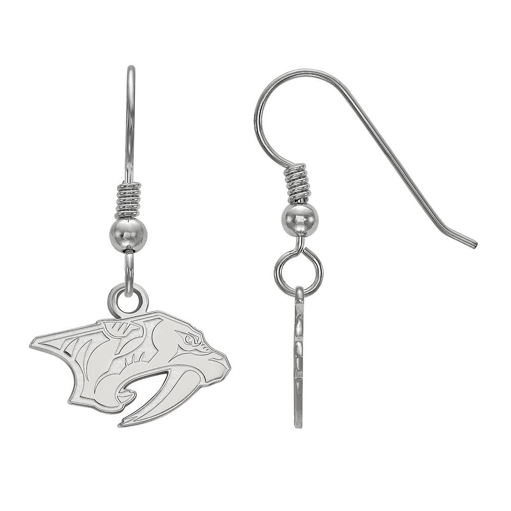 LogoArt Nashville Predators Sterling Silver Mini Dangle Earrings, Women's Product Image