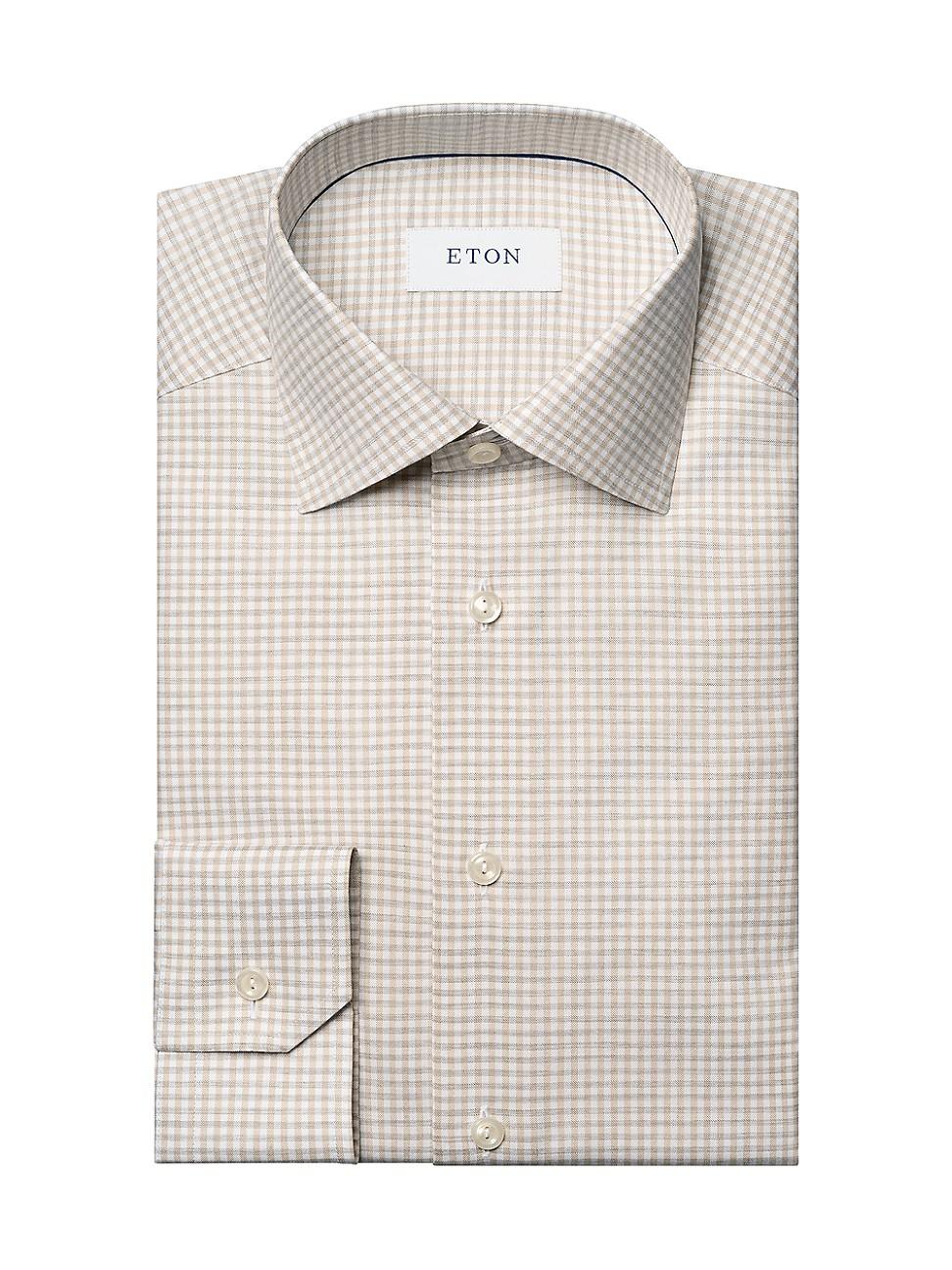 Mens Slim-Fit Grid Check Shirt Product Image