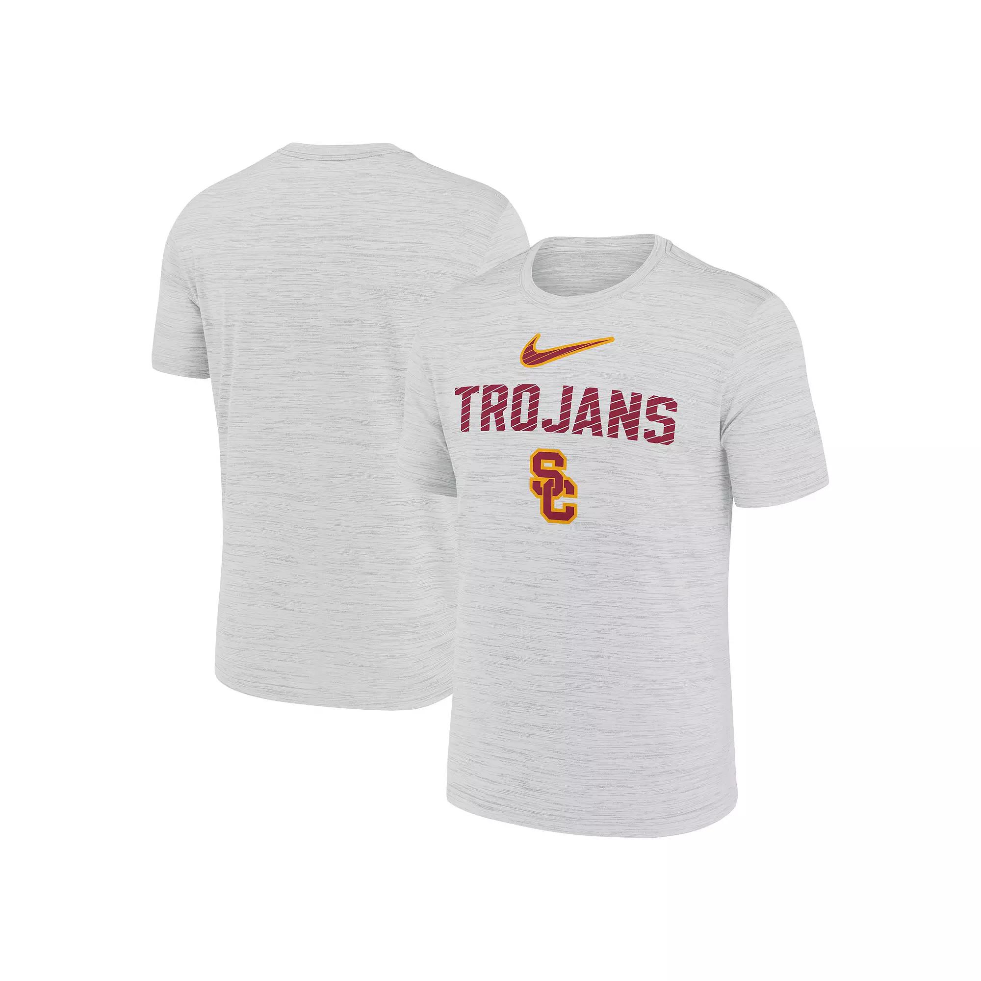 Men's Nike White USC Trojans Campus Slant Velocity Performance T-Shirt,  Product Image