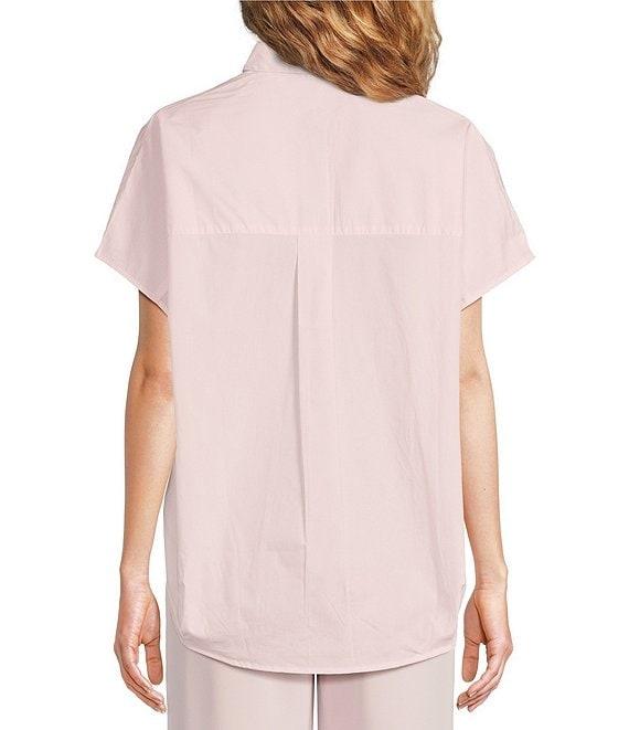 French Connection Cele Rhodes Point Collar Neck Short Sleeve Shirt Product Image