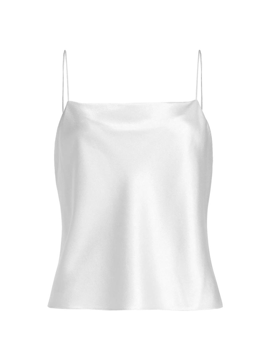 Womens Harmon Draped Satin Tank Top Product Image