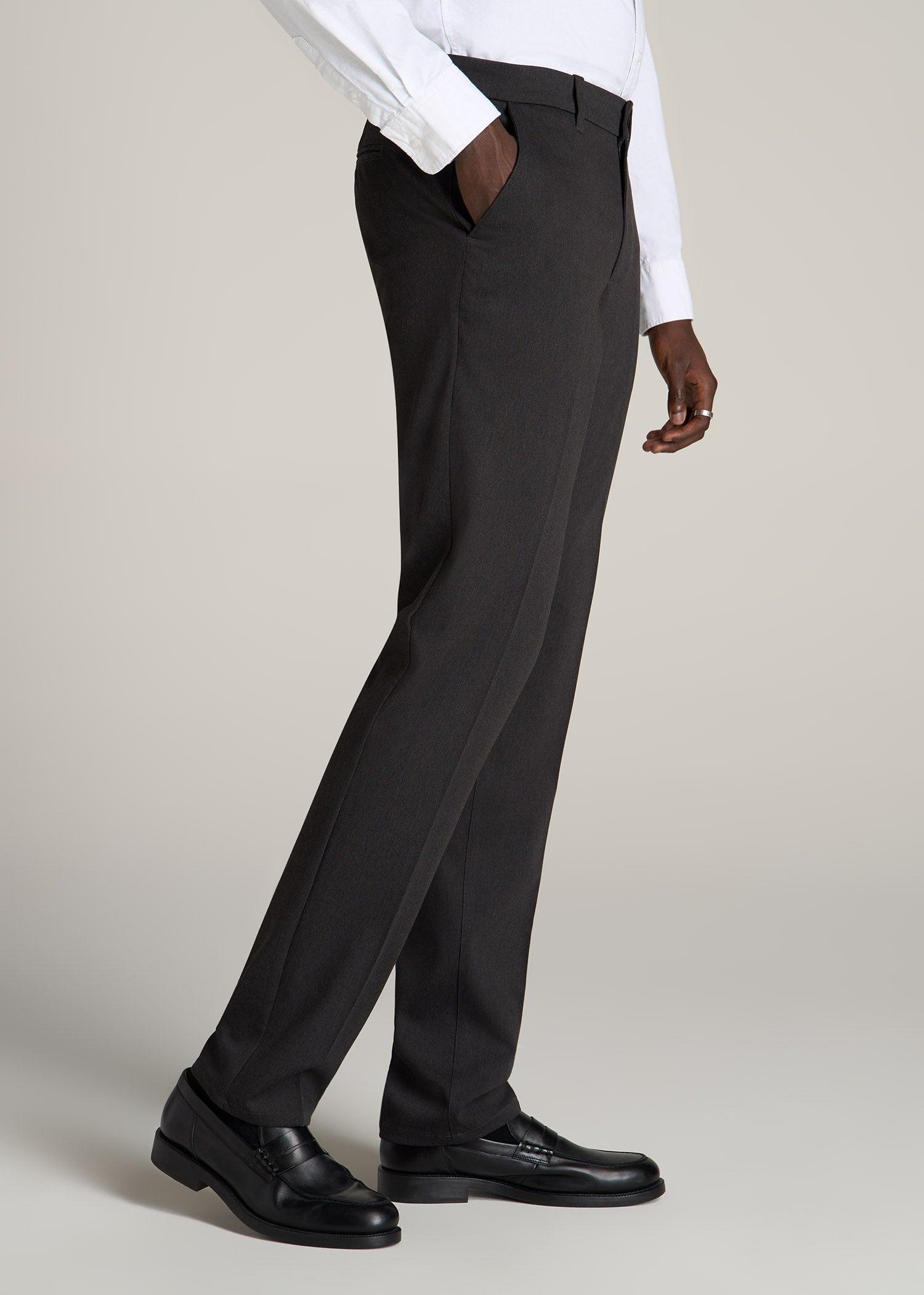 TAPERED-FIT Stretch Dress Pants for Tall Men in Black Male Product Image