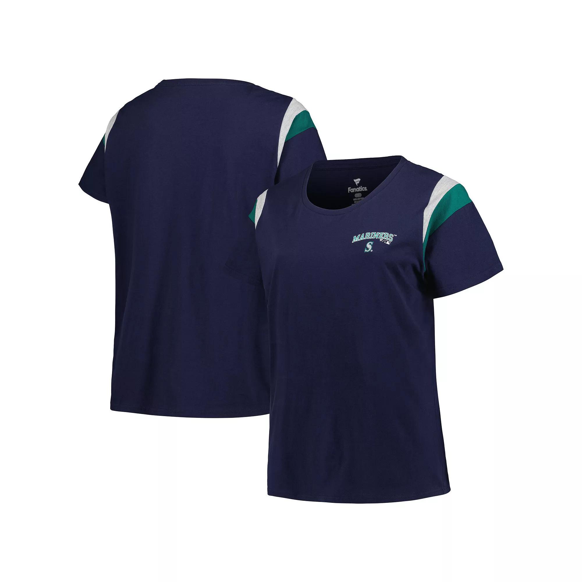 Women's Profile Navy Seattle Mariners Plus Size Scoop Neck T-Shirt, Size: 2XL, Blue Product Image