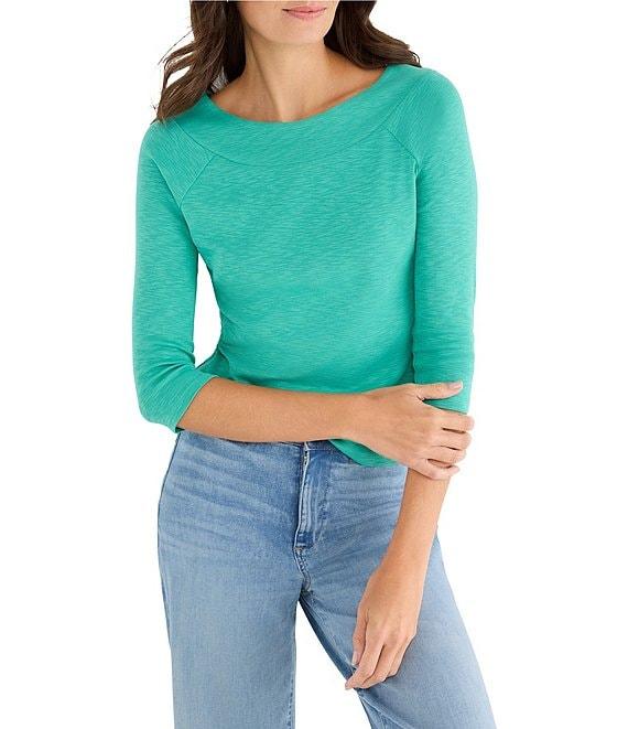 NIC + ZOE Ballet Boat Neck 3/4 Sleeve Tee Product Image