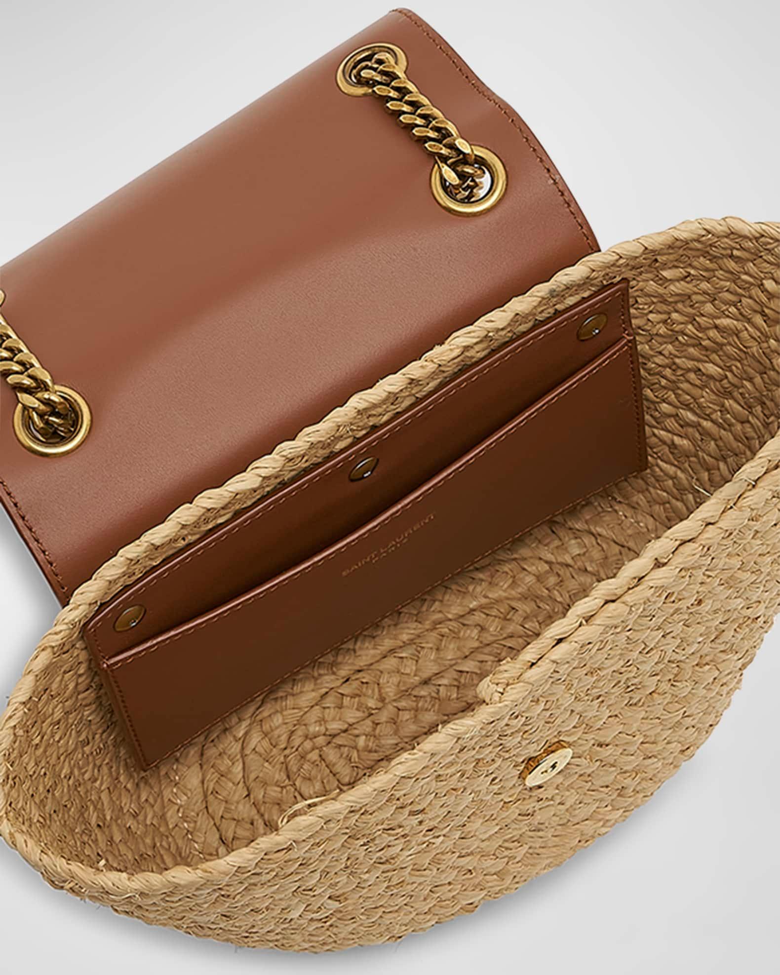 Panier Mini YSL Flap Crossbody Basket Bag in Raffia Product Image