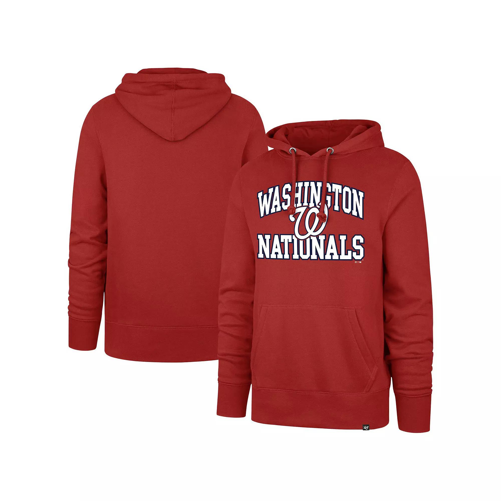Men's '47 Red Washington Nationals Velocity Headline Pullover Hoodie,  Product Image