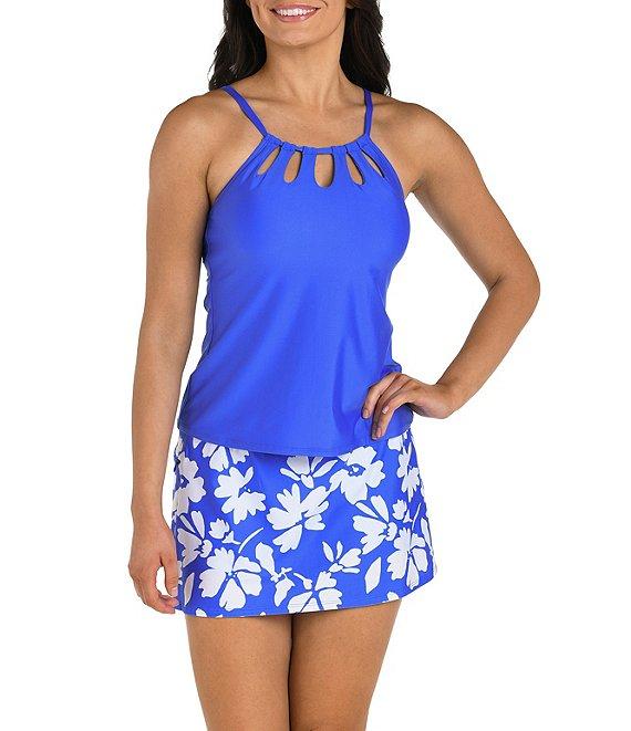 24th & Ocean Solid High Waist Swim Bottom Product Image