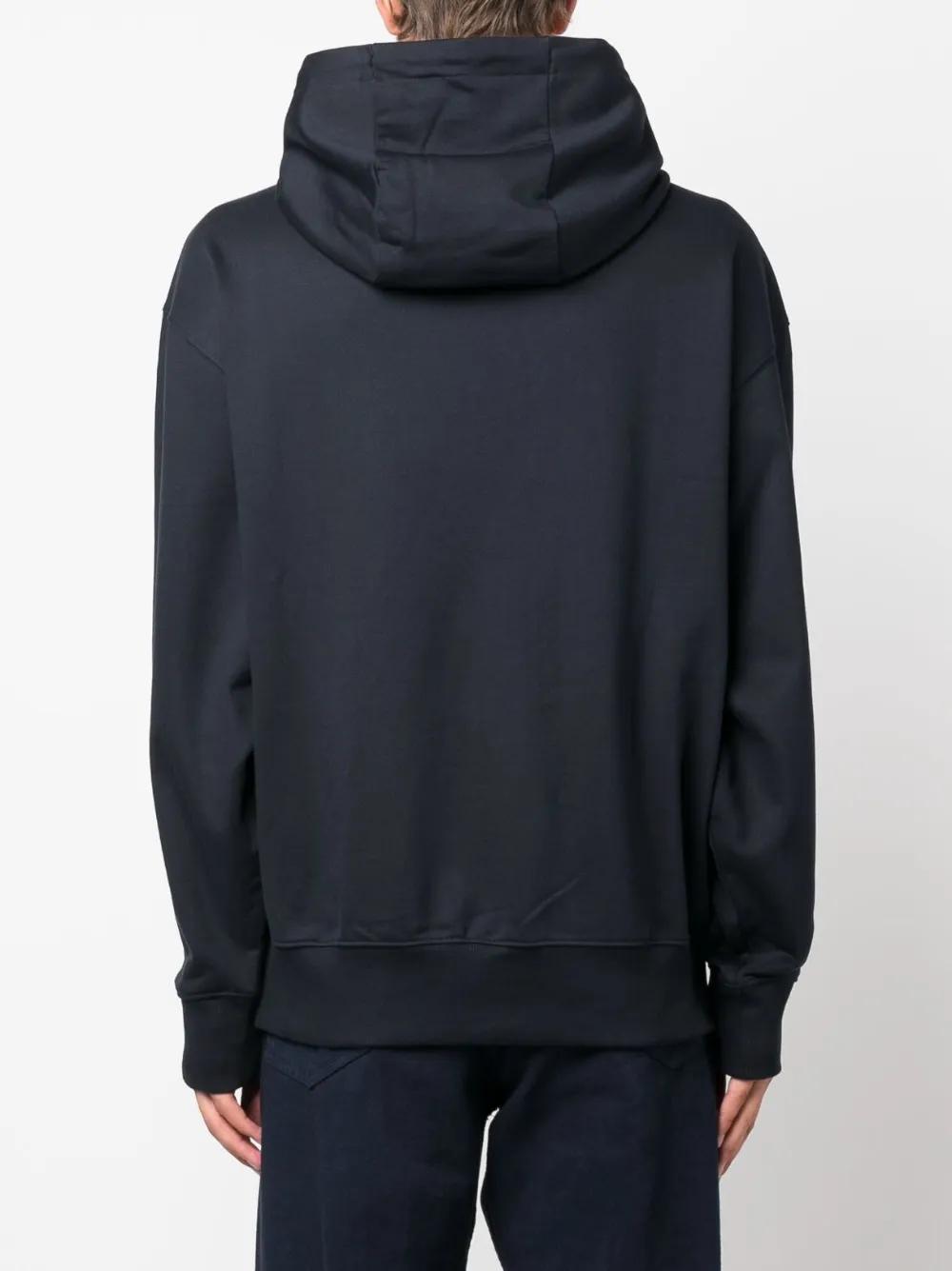 logo-print cotton hoodie Product Image