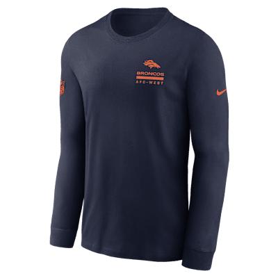 Denver Broncos Sideline Team Issue Men's Nike Dri-FIT NFL Long-Sleeve T-Shirt Product Image