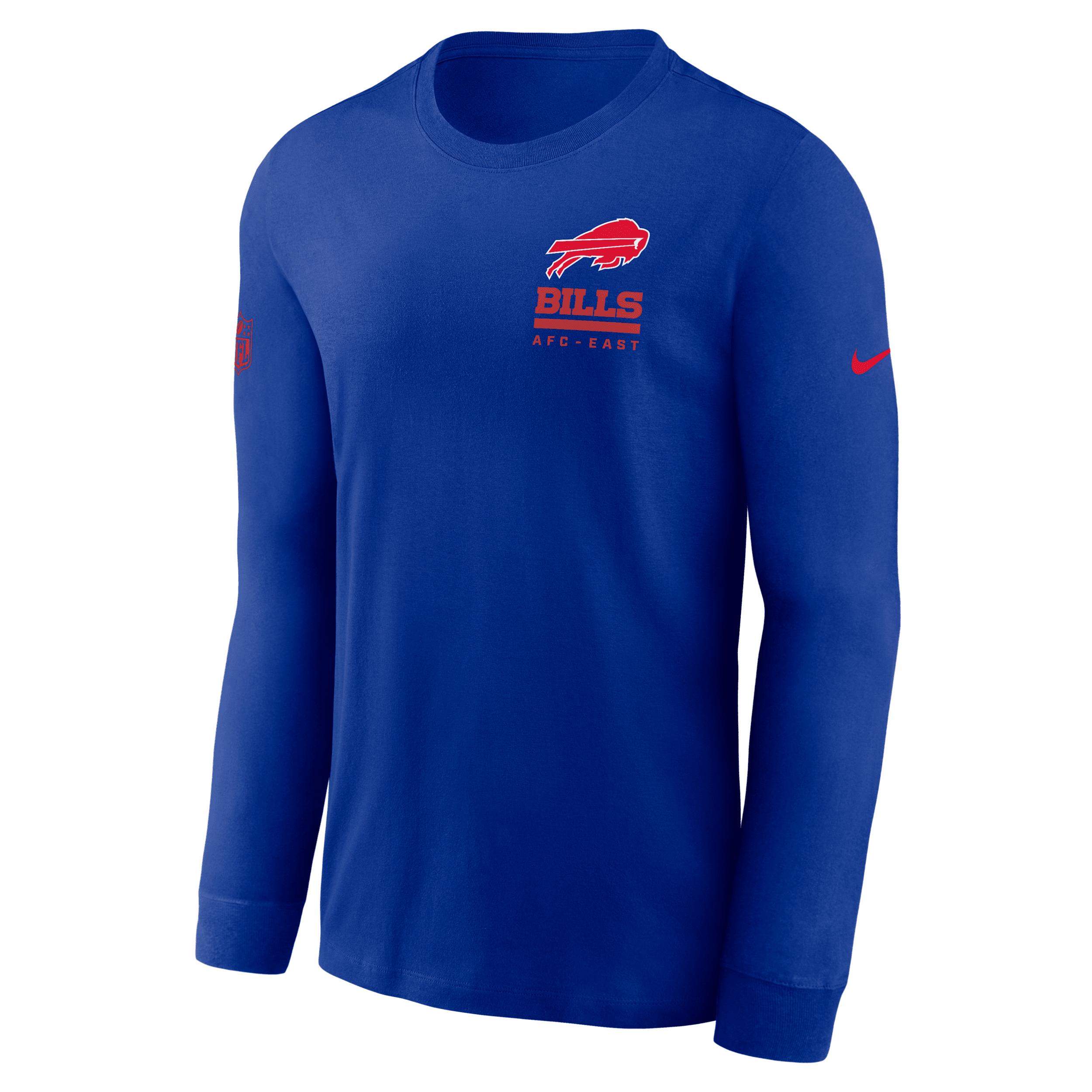 Buffalo Bills Sideline Team Issue Nike Mens Dri-FIT NFL Long-Sleeve T-Shirt | 02EW4DA81-2ZH Product Image