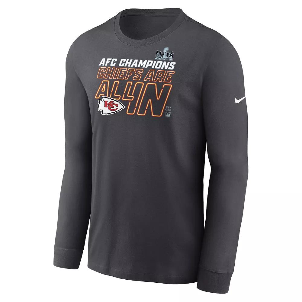 Men's Nike Kansas City Chiefs 2023 NFL Conference Champions - Trophy Collection Long Sleeve Tee,  Product Image