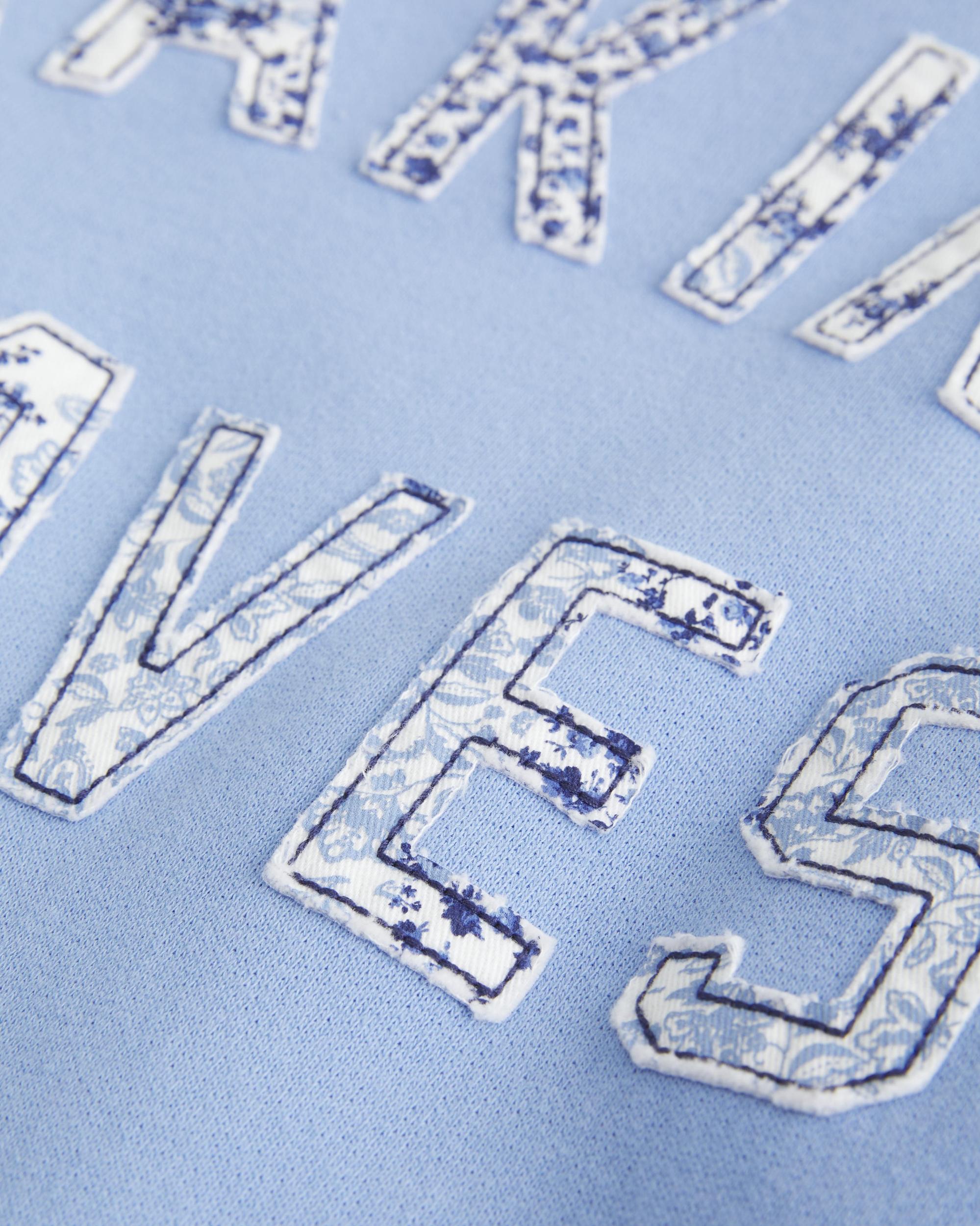 Easy Off-the-Shoulder California Graphic Crew Sweatshirt Product Image