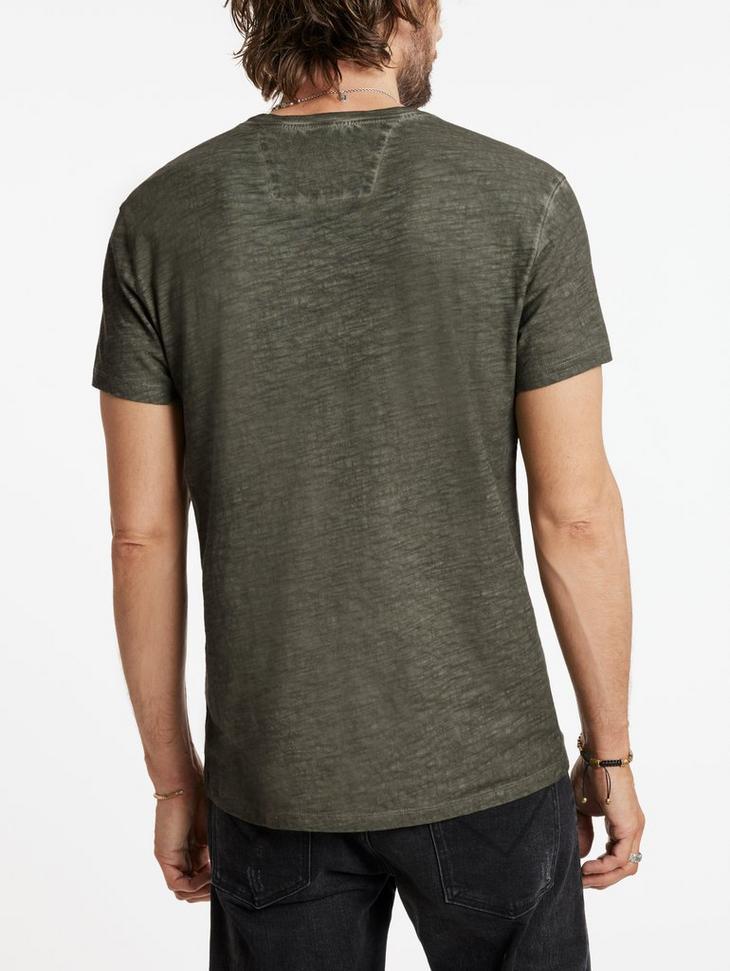 John Varvatos Barbwire Dark Moss Peace Tee Product Image