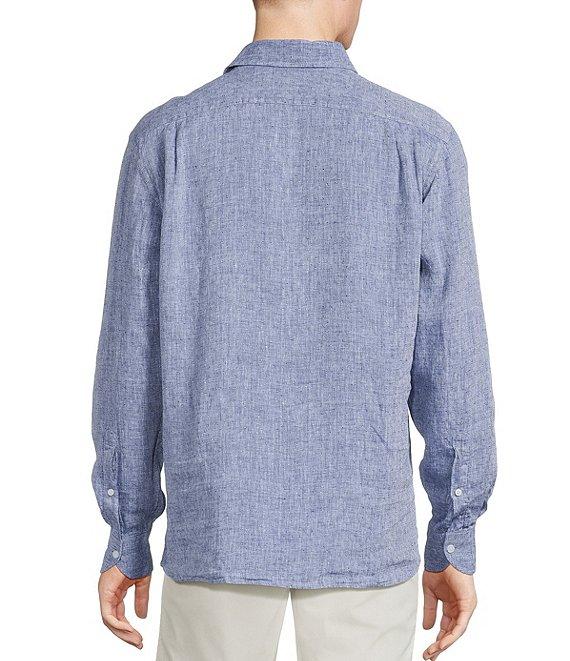 Cremieux Blue Label St. Tropez Solid Linen Long Sleeve Woven Shirt Product Image