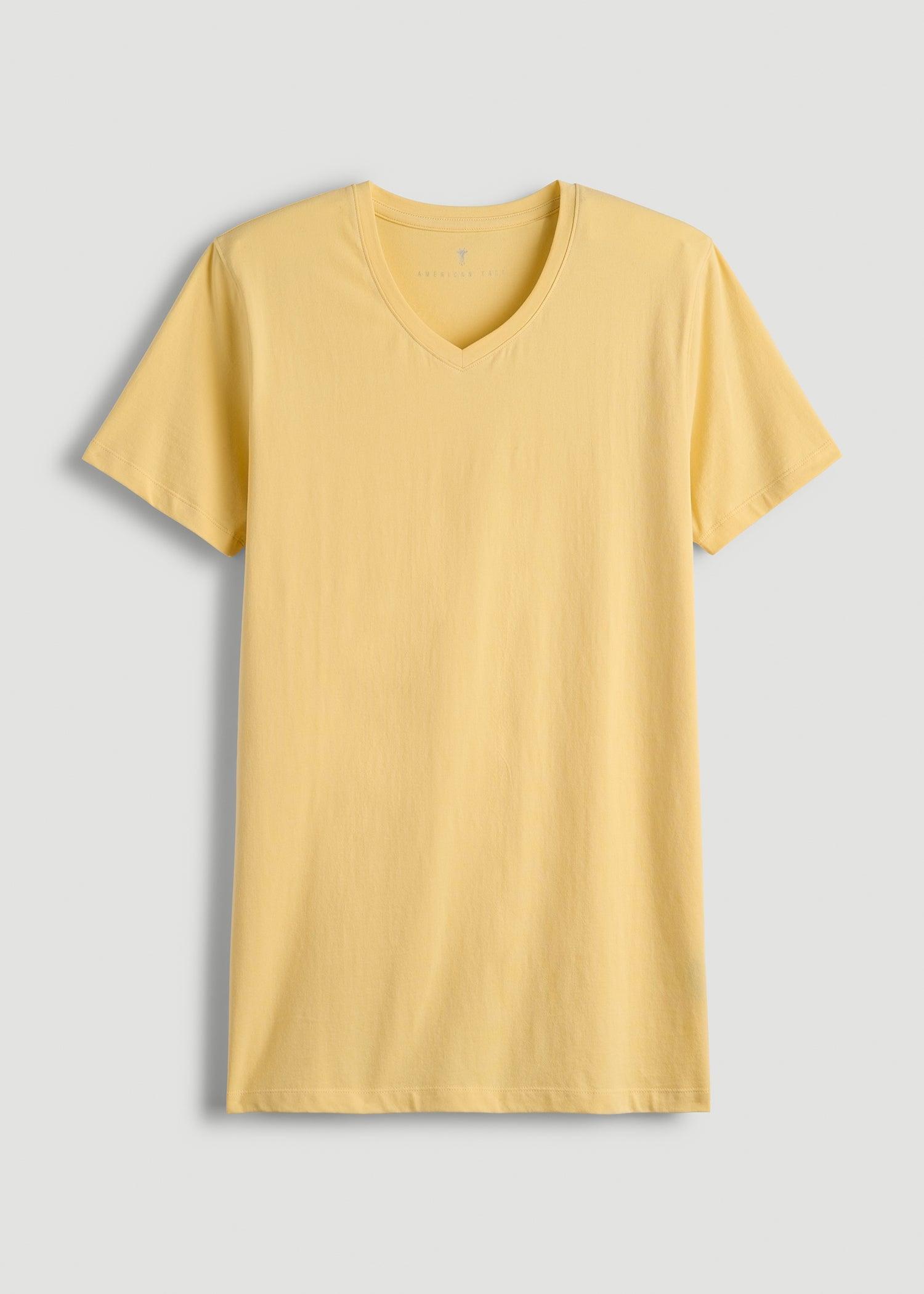 The Essential MODERN-FIT V-Neck Tee for Tall Men in Lemon Drop Male Product Image