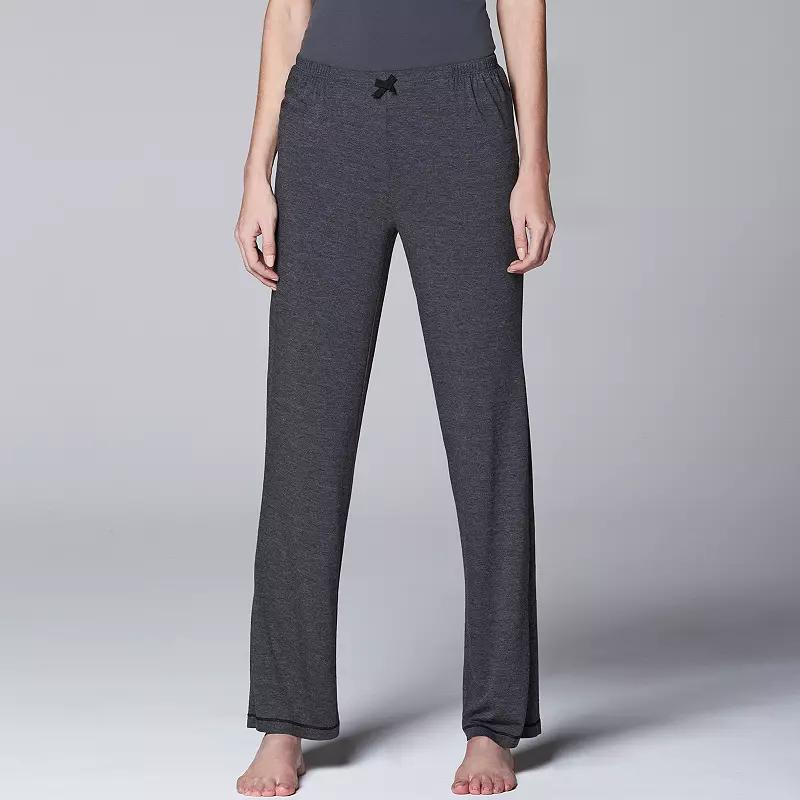 Women's Simply Vera Vera Wang Basic Solid Luxury Pajama Pants,  Product Image