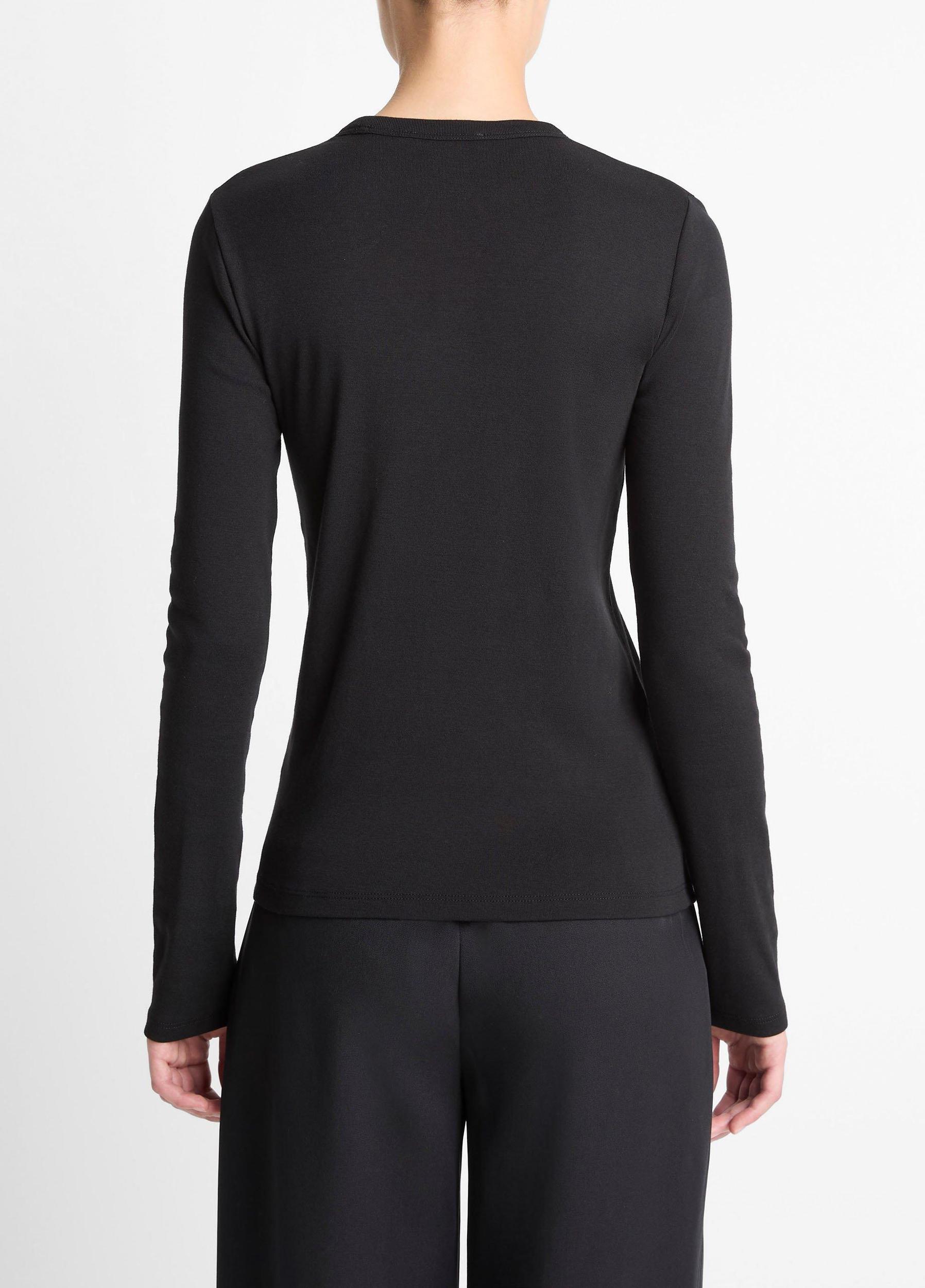 Essential Pima Cotton-Blend Long-Sleeve T-Shirt Product Image