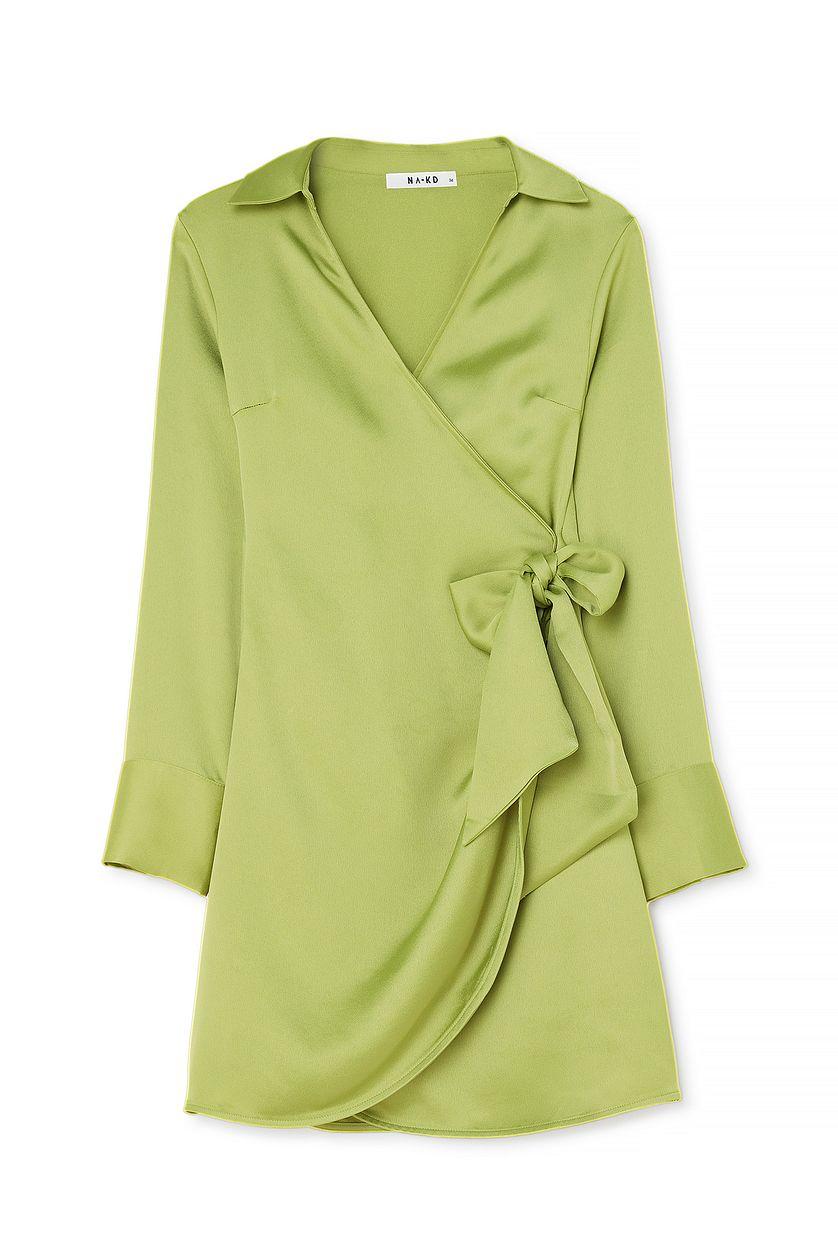 Draped Wrap Mini Dress Product Image