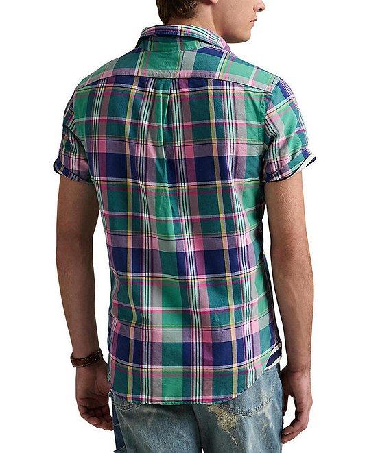 Polo Ralph Lauren Classic Fit Large Plaid Oxford Short Sleeve Woven Shirt Product Image