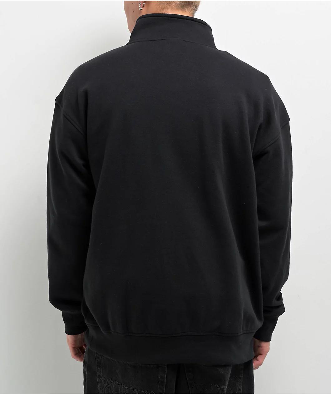 Broken Promises Never Kept Black Quarter Zip Sweatshirt Product Image