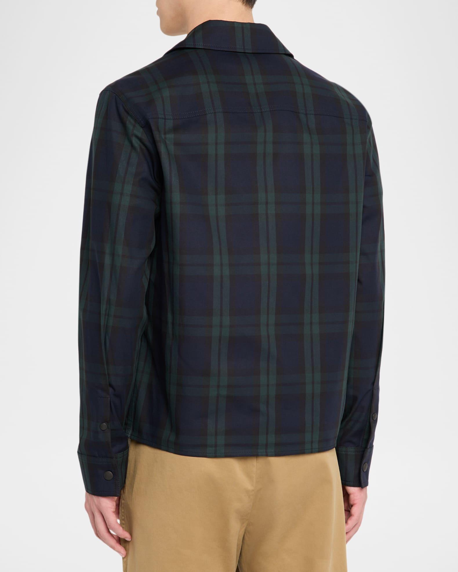 Men's Plaid Full-Zip Shirt Jacket Product Image
