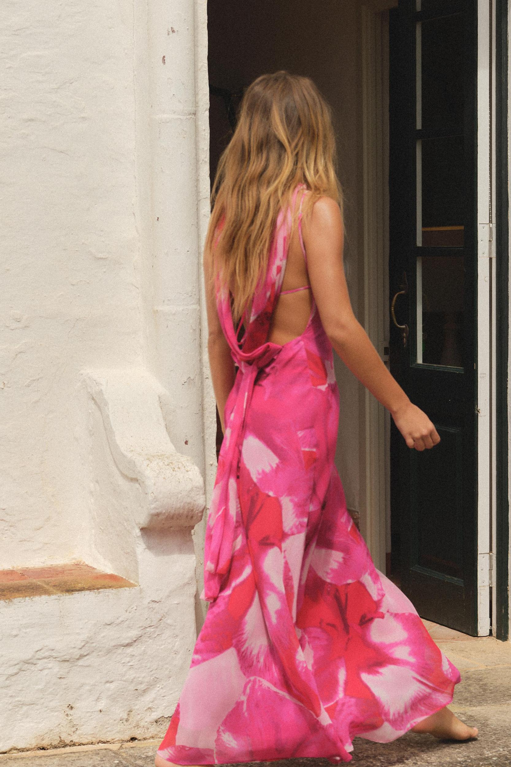 FOULARD PRINT LONG DRESS Product Image