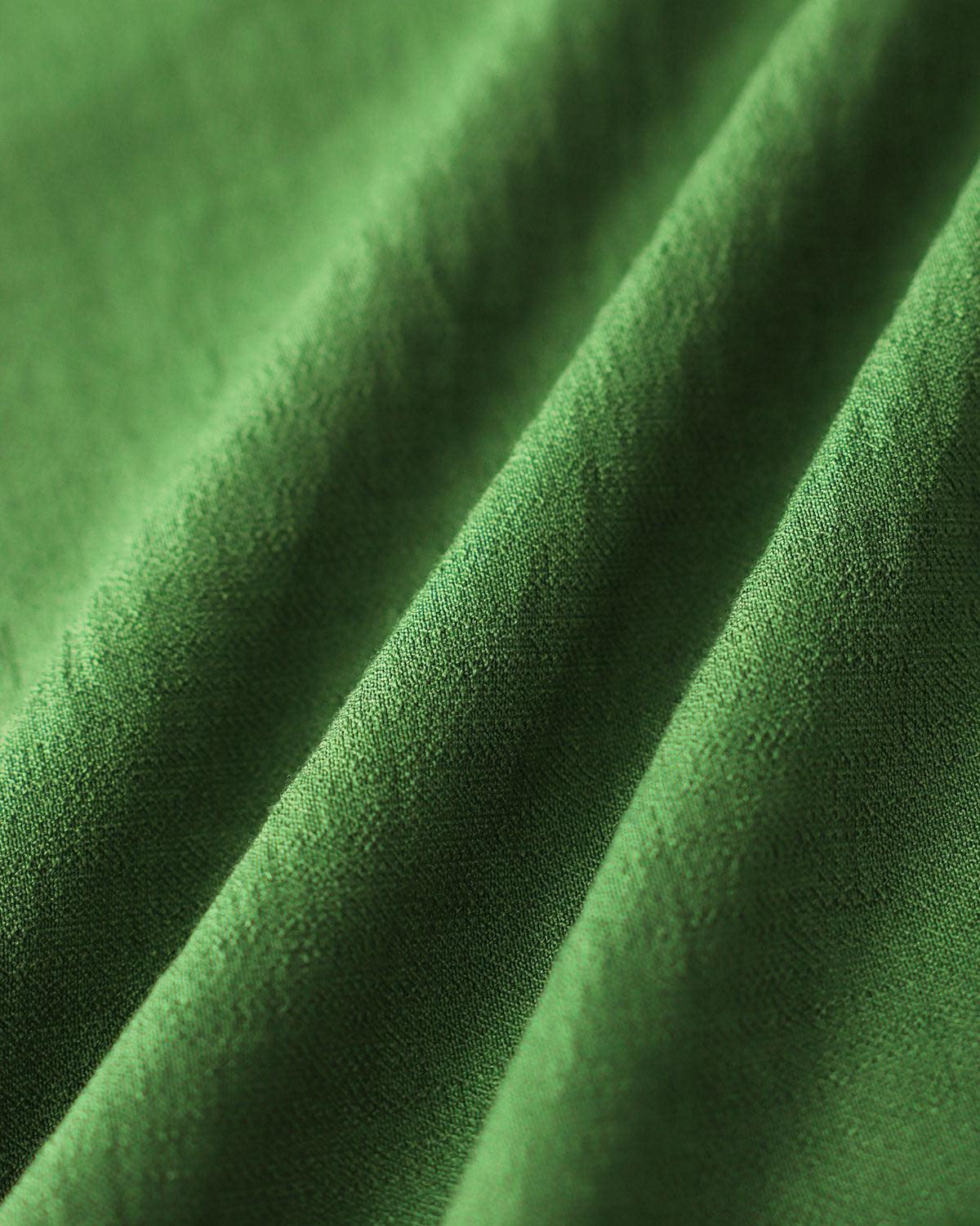 Green Cowl Sleeve Button Midi Dress Product Image